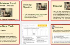 A Christmas Carol - Thomas Malthus | Teaching Resources inside A Christmas Carol Context Worksheets