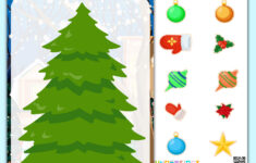 Activity Sheet «Decorating The Christmas Tree» - Printable Pdf To for Christmas Tree Decorating Worksheets