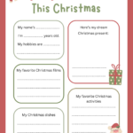 All About Me This Christmas Worksheets   All About My Christmas Regarding My Favourite Christmas Present Worksheets