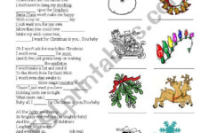 All I Want For Christmas Is You - Esl Worksheetcelineclark in All I Want For Christmas Is You Worksheets