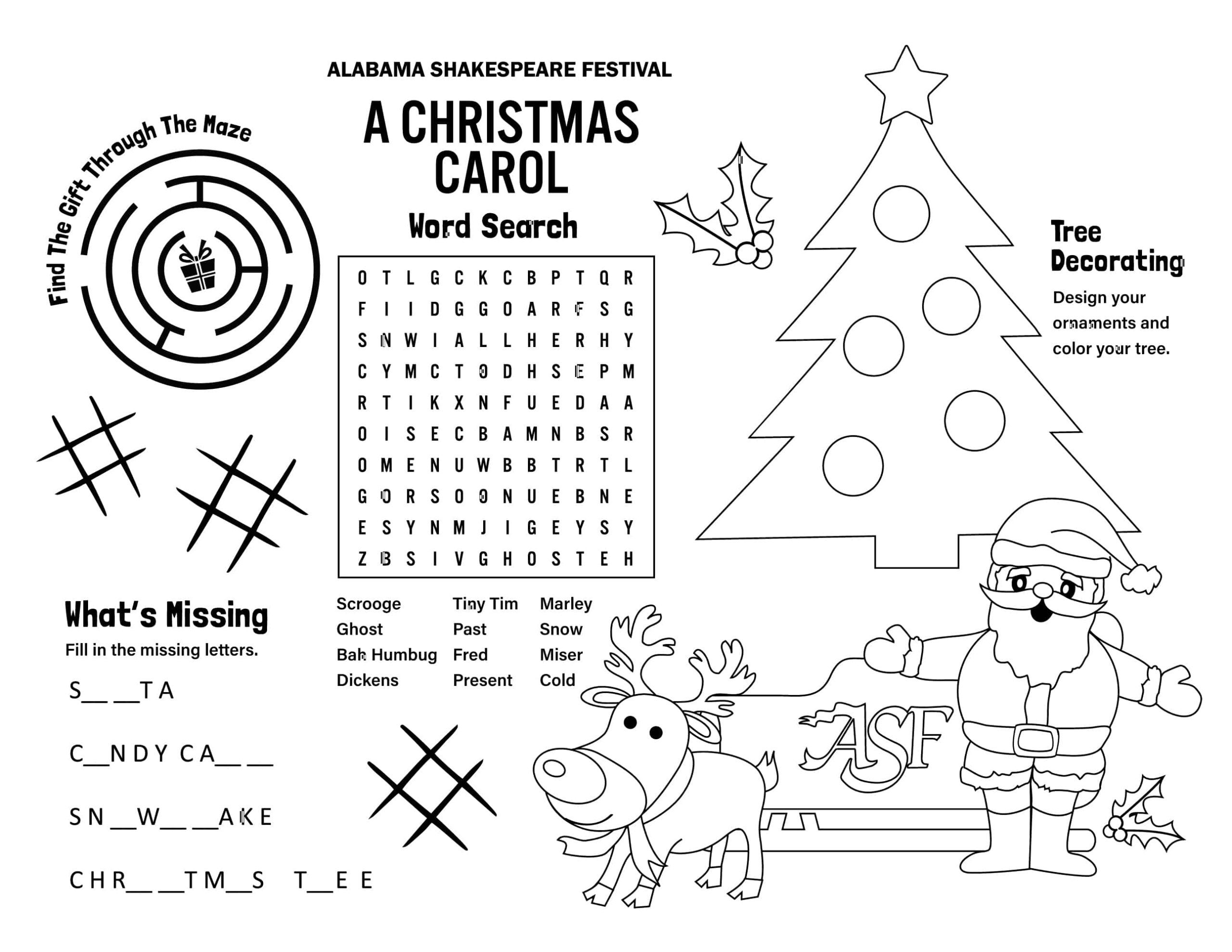 At Home | Alabama Shakespeare Festival with regard to Christmas Carol Worksheets Free