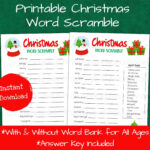 Buy Christmas Word Scramble, Christmas Activity For Kids Printable Pertaining To Scrambled Christmas Super Teacher Worksheets