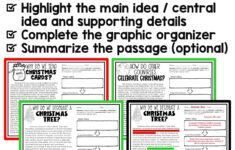 Christmas Activities Main Idea & Supporting Details Reading for Christmas Main Idea Worksheets