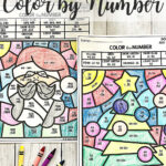 Christmas Addition And Subtraction Colornumber Pages   Lip With Christmas Subtraction Coloring Worksheets