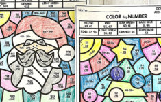 Christmas Addition And Subtraction Colornumber Pages - Lip with Christmas Subtraction Coloring Worksheets