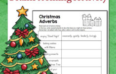 Christmas Adverbs Worksheet - Mamas Learning Corner in Christmas Themed Grammar Worksheets