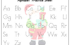 Christmas Alphabet Tracing Worksheets – Kids Activity Zone inside Kindergarten Christmas Letter Worksheets