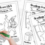 Christmas Around The World Book [Bonus Coloring Pages Intended For Printable Worksheets Free Printable Christmas Around The World Coloring Pages