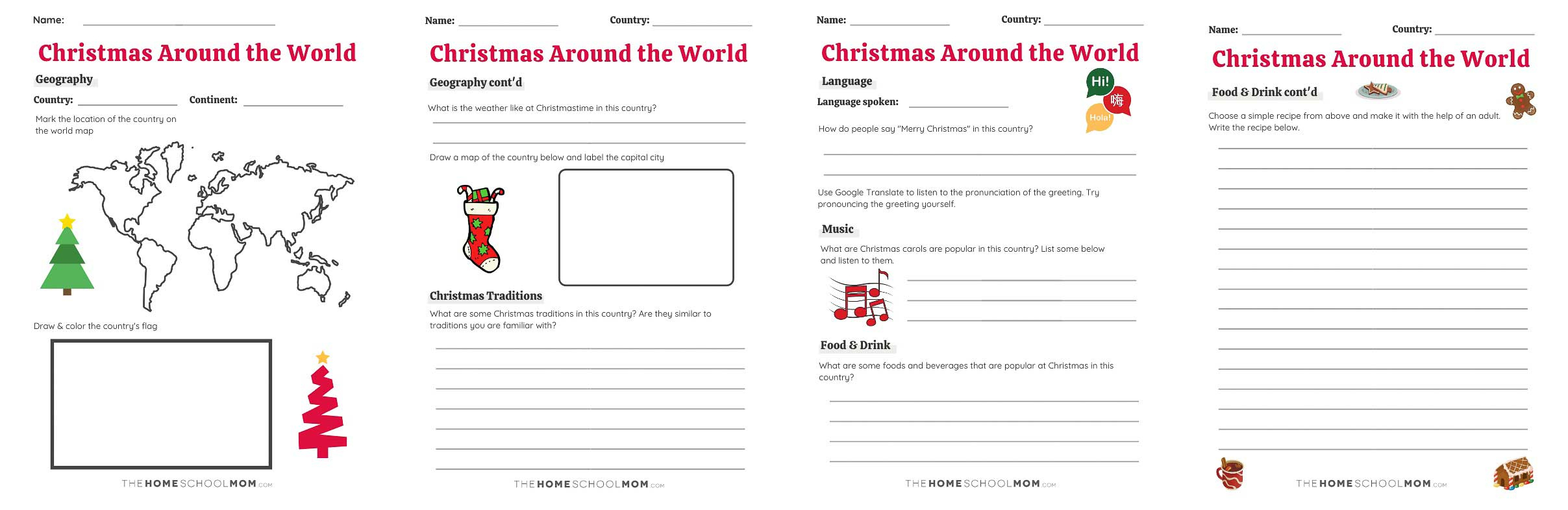Christmas Around The World For Kids (With Printable) within Christmas Customs Around The World Worksheets