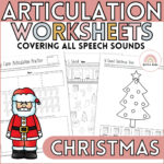 Christmas Articulation Worksheets And Activities For Speech Throughout Christmas Speech Therapy Worksheets