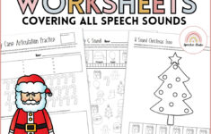 Christmas Articulation Worksheets And Activities For Speech throughout Christmas Speech Therapy Worksheets