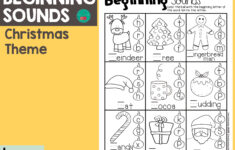 Christmas Beginning Sounds in Beginning Sounds Christmas Worksheets