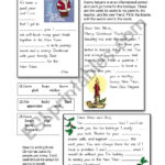 Christmas Card Cloze   Esl Worksheetiris1212 Intended For Christmas Cloze Worksheets Answers