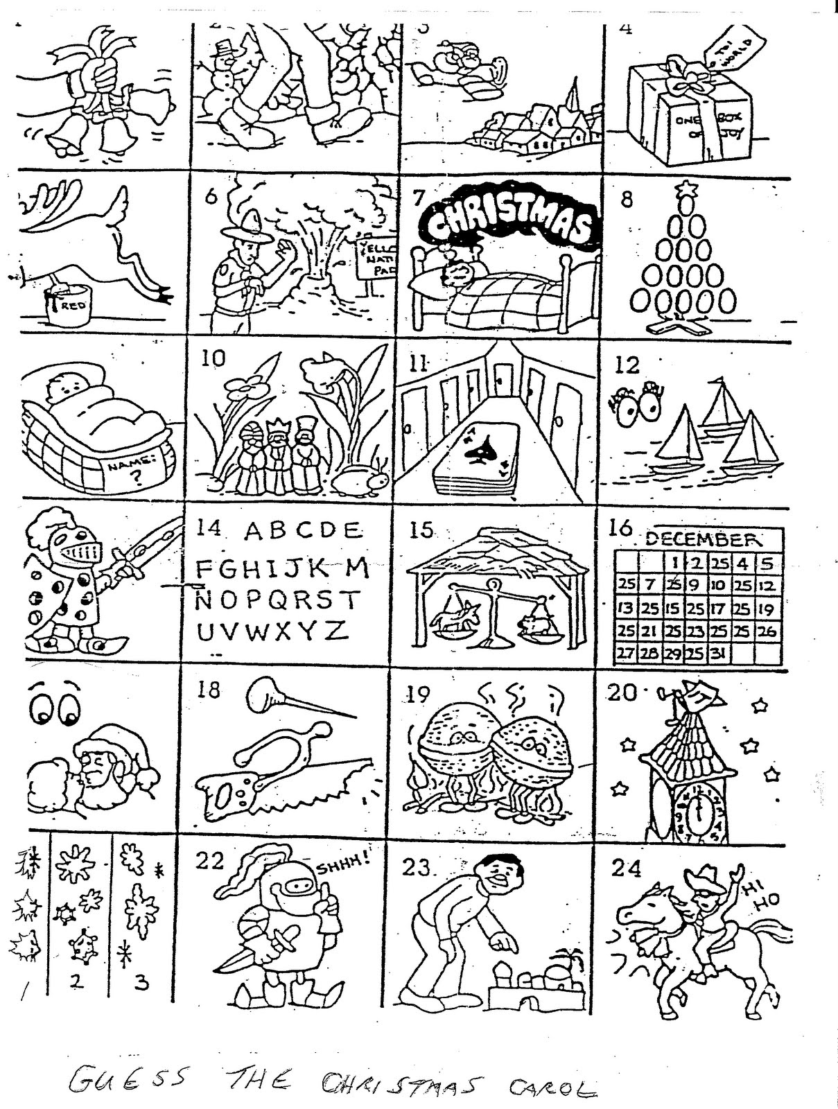 Christmas Carol Quiz | That Bloomin&amp;#039; Garden intended for Identify the Christmas Carol Worksheets