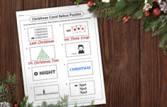 Christmas Carol Rebus Puzzles Blog Post with Christmas Song Challenge Worksheets