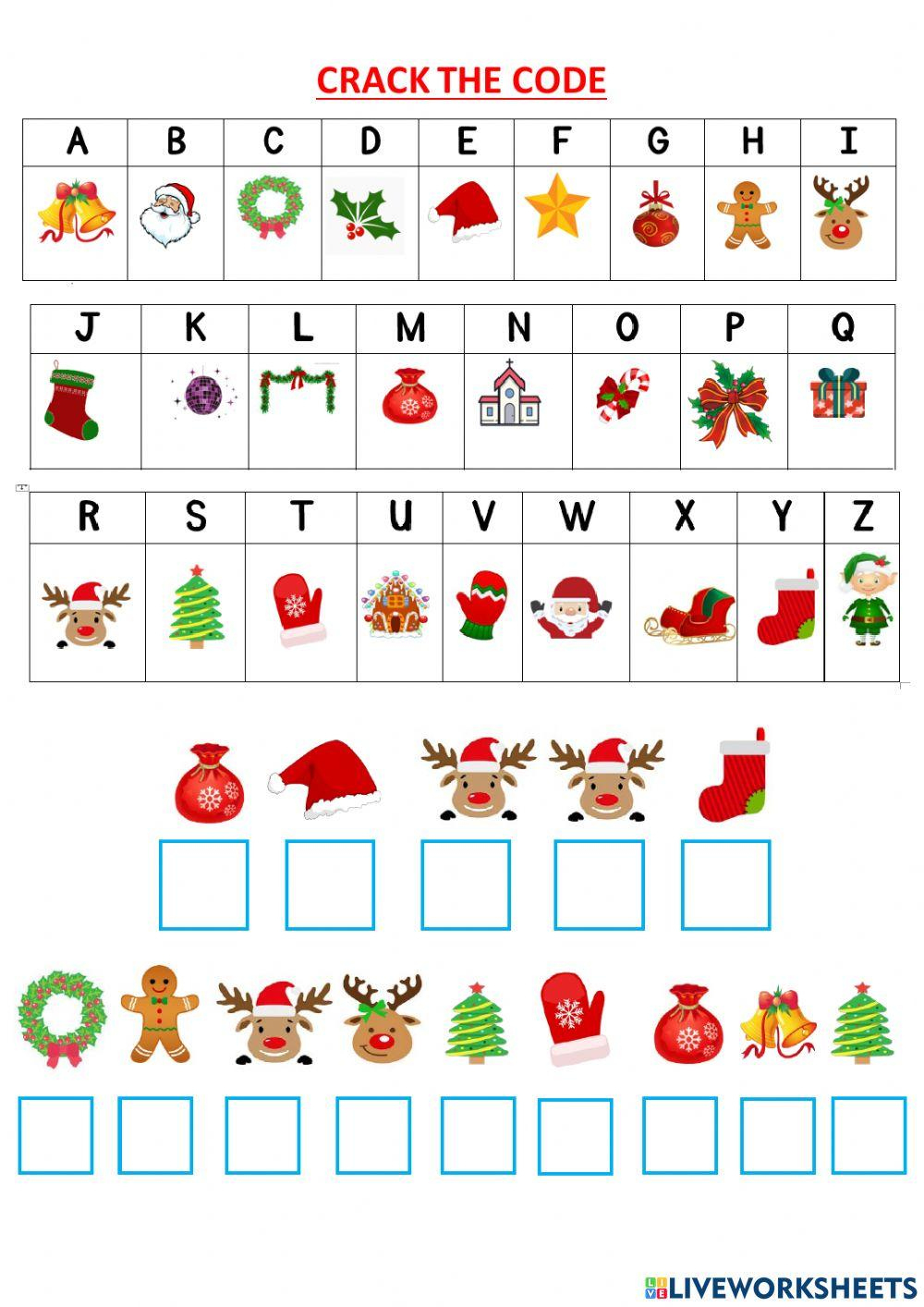 Christmas Code Breaker (A) Worksheet | Cazoom Maths Worksheets regarding Crack The Code Christmas Worksheets