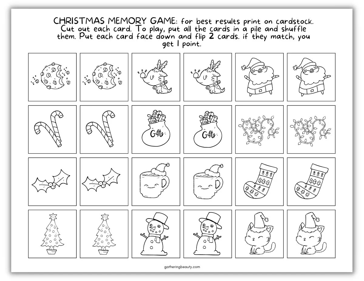 Christmas Coloring Activities For Kids - Free Printable for A Christmas Memory Worksheets Answers