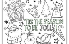 Christmas Coloring Activities For Kids - Free Printable for Christmas Coloring Worksheets Kindergarten
