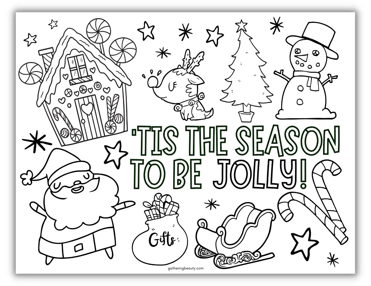 Christmas Coloring Activities For Kids - Free Printable for Christmas Worksheets Coloring Pages