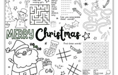 Christmas Coloring Activities For Kids - Free Printable for Coloring Christmas Worksheets For Kindergarten