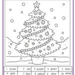 Christmas Colornumber Pages In Math Coloring Christmas Worksheets