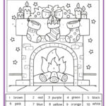 Christmas Colornumber Pages Within Free Color By Number Addition Christmas Worksheets