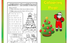 Christmas Colouring Page Freebie | Order Of Operations | Bodmas in Christmas Order of Operations Worksheets