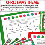 Christmas Composing Guided Music Composition Activity And With Regard To Music Theory Christmas Worksheets