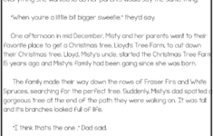 Christmas Comprehension Worksheets Fill In The Blanks Worksheets intended for Free Christmas Reading Comprehension Worksheets