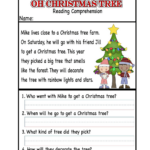 Christmas Comprehension Worksheets Fill In The Blanks Worksheets With Regard To Christmas Reading Comprehension Worksheets