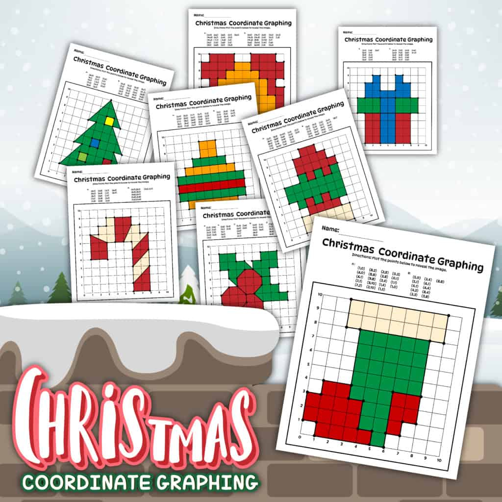 Christmas Coordinate Graphing Worksheets, Free! in Ugly Christmas Sweater Plotting Grid Worksheets