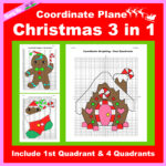 Christmas Coordinate Plane Graphing Picture  Christmas Bundle 3 In Pertaining To Coordinate Plane Worksheets Christmas
