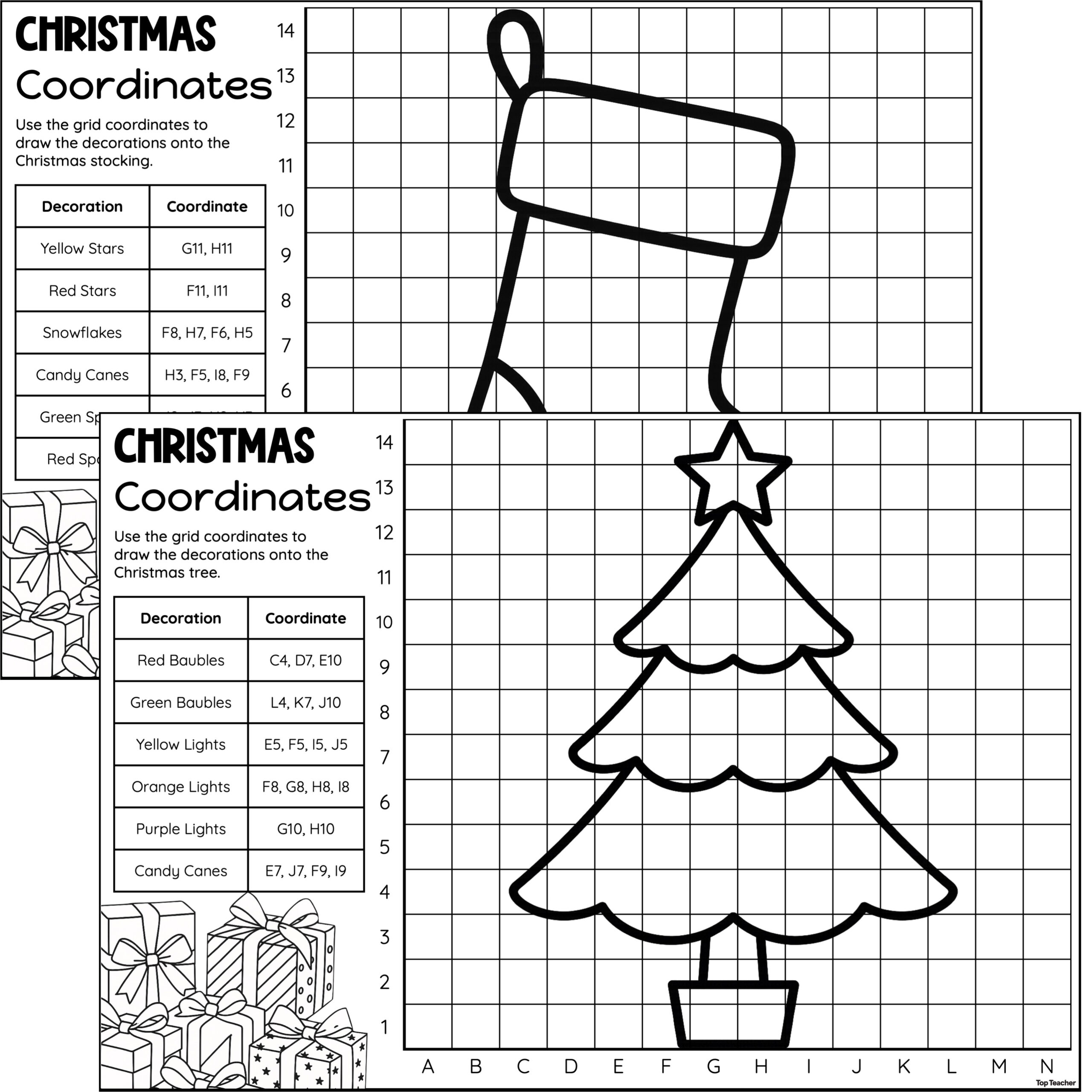 Christmas Coordinates Worksheets - Top Teacher with Christmas Coordinates Worksheets Free