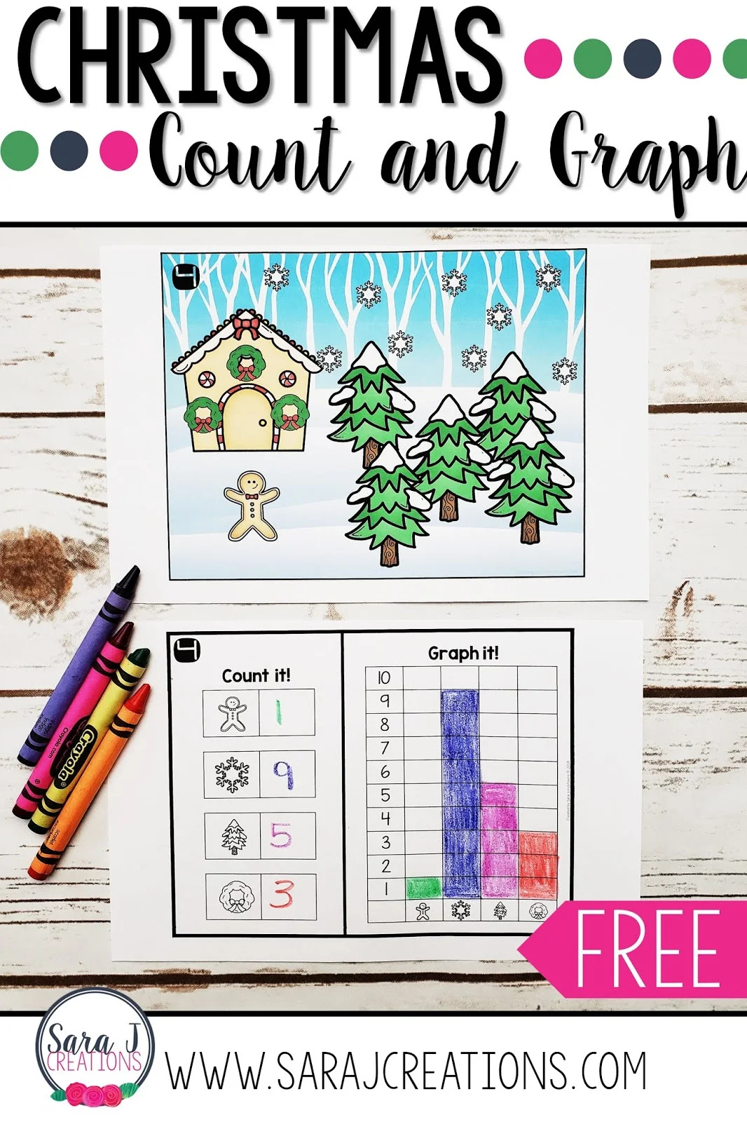 Christmas Count And Graph | Sara J Creations within Free Printable Christmas Graphing Worksheets