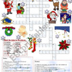 Christmas Crossword (05.12.2008)   Esl Worksheetemila Throughout Christmas Crossword Puzzle Worksheets Answer Key