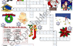 Christmas Crossword (05.12.2008) - Esl Worksheetemila throughout Christmas Crossword Puzzle Worksheets Answers