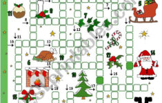 Christmas Crossword - Esl Worksheettecus within Christmas Worksheets Crossword Puzzles