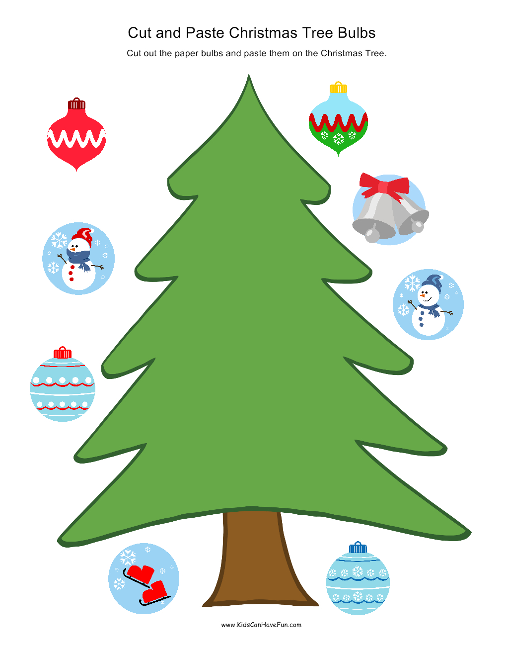 Christmas Cut And Paste, Holiday Worksheet Activities with Christmas Color Cut Paste Worksheets