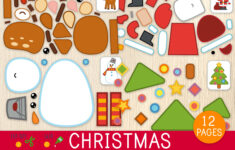 Christmas Cut &amp; Glue Worksheets, 12 Activity Pages, Cut And Paste for Christmas Cut And Glue Worksheets