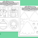Christmas Cutting Practice Coloring Pages For Kids! Kids Regarding Free Christmas Cutting Worksheets