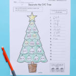 Christmas Cvc Worksheets For Kindergarten   Free Printables Regarding Kindergarten Christmas Cvc Worksheets