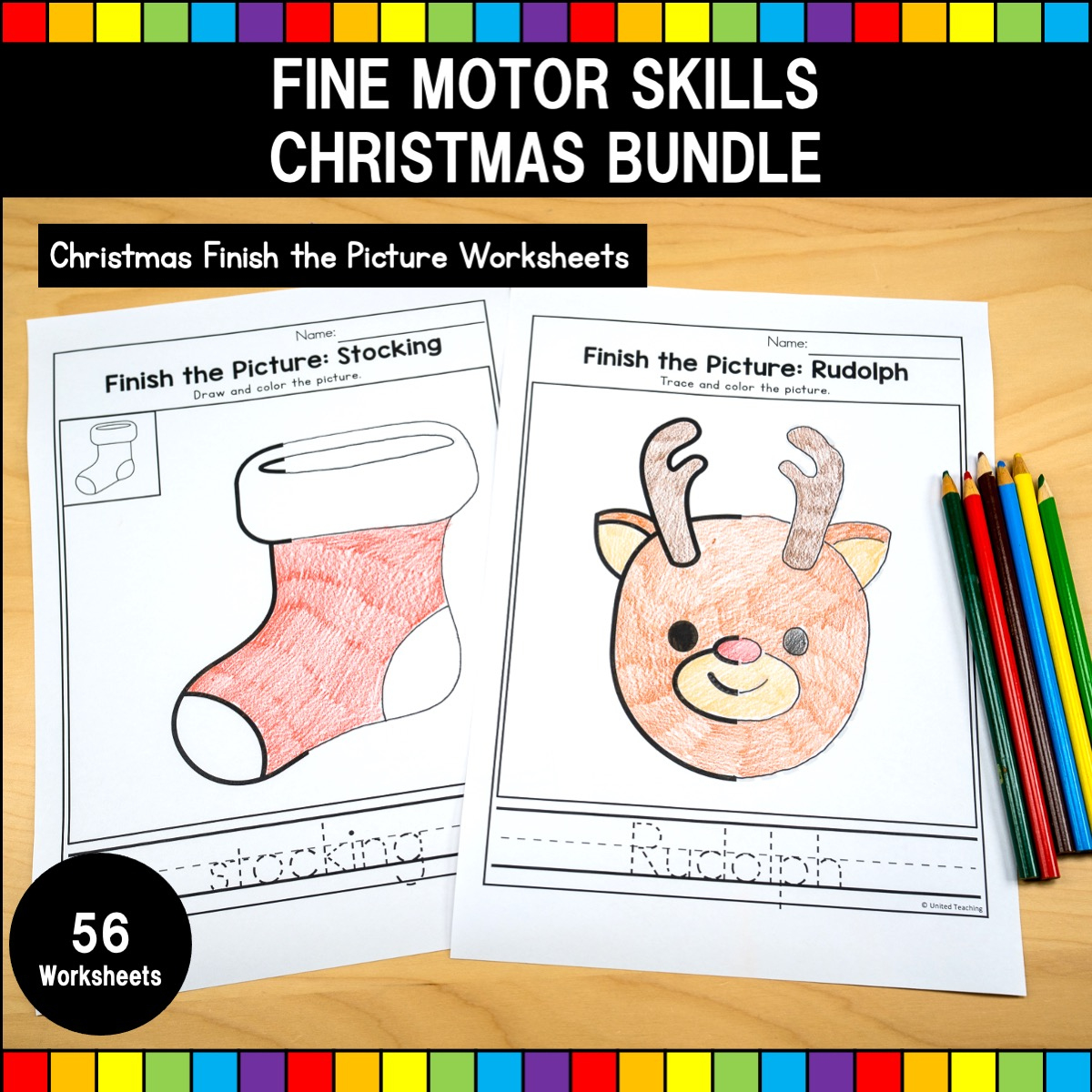 Christmas Fine Motor Skills Bundle - United Teaching with Christmas Fine Motor Skills Worksheets