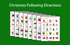 Christmas Following Directions Activity | Speech Therapy Ideas for Christmas Following Directions Worksheets Free