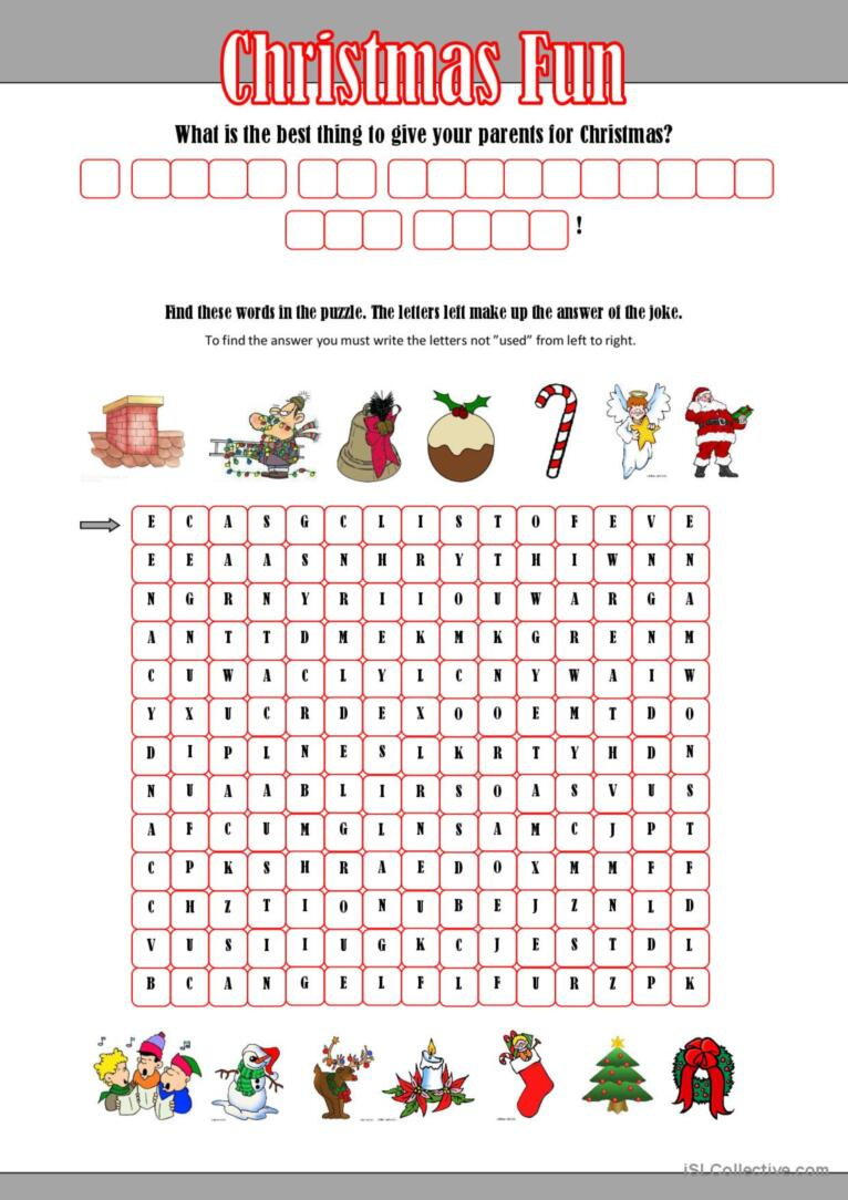Christmas Fun With A Hidden Message: English Esl Worksheets Pdf &amp;amp; Doc with Christmas Hidden Message Worksheets