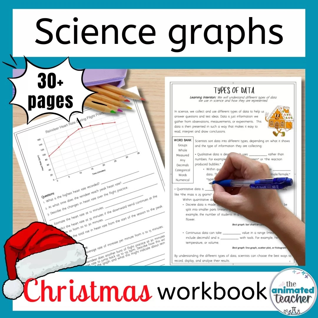 Christmas Graphing Worksheets Middle School Science Booklet throughout A Lonely Christmas Chemistry Worksheets Answer Key