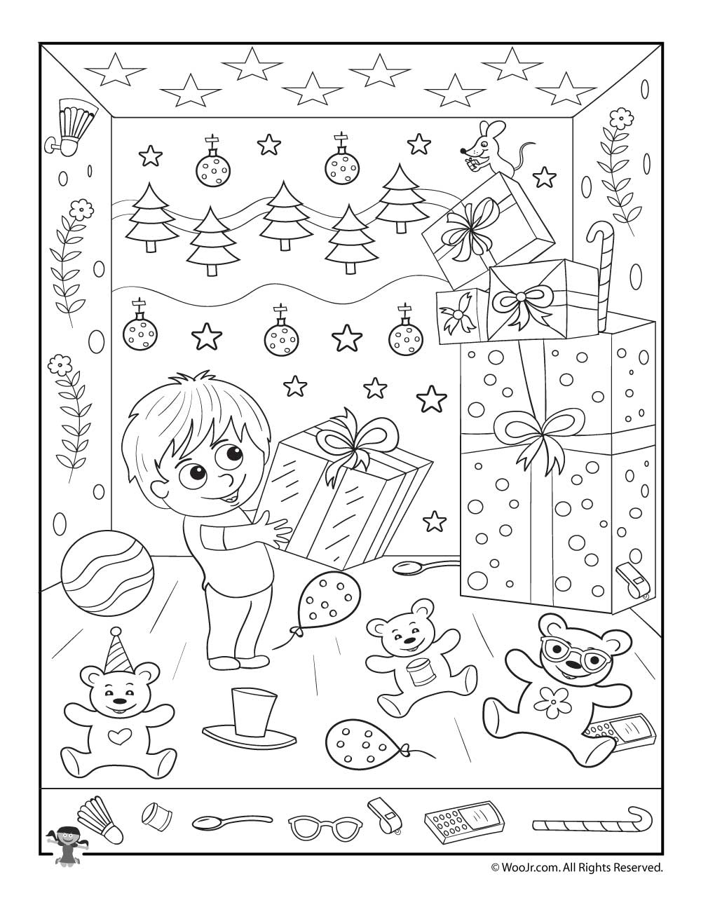 Christmas Hidden Picture Printables For Kids | Woo! Jr. Kids with Christmas Hidden Picture Worksheets