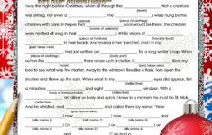 Christmas Holiday Activities For Middle School Ela English: Mad pertaining to Christmas Worksheets For Middle Schoolers