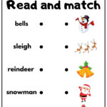 Christmas Holiday Read And Match Set 1 For Kids K5 And Esl Free Intended For K5 Learning Christmas Worksheets