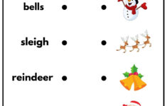Christmas Holiday Read And Match Set 1 For Kids K5 And Esl Free intended for K5 Learning Christmas Worksheets