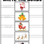 Christmas Holiday Write The Words Set 1 For Kids K5 And Esl Free Throughout K5 Learning Christmas Worksheets